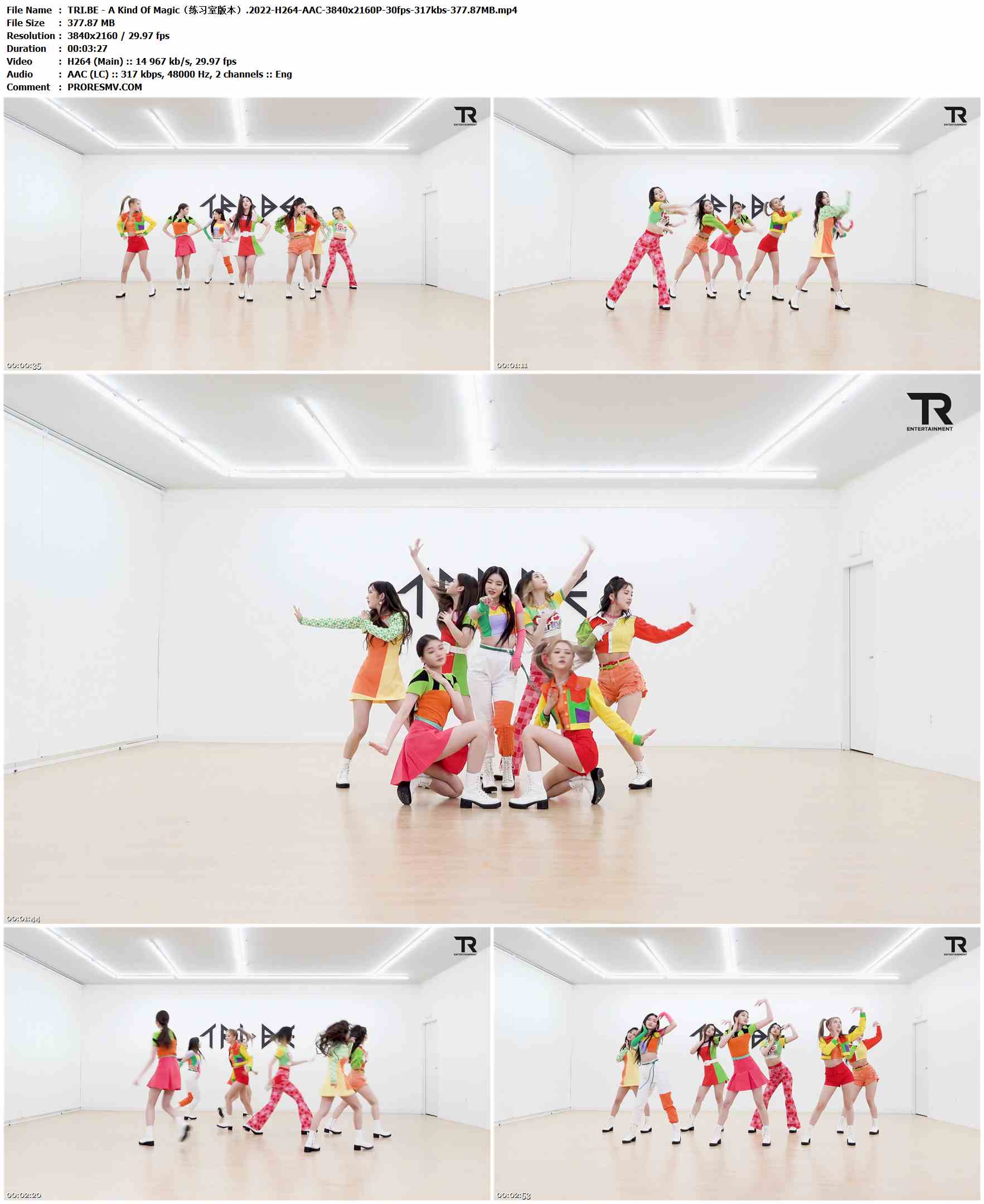 TRI.BE - A Kind Of Magic（练习室版本）.2022-H264-AAC-3840x2160P-30fps-317kbs-377.87MB官方MV_高清MV